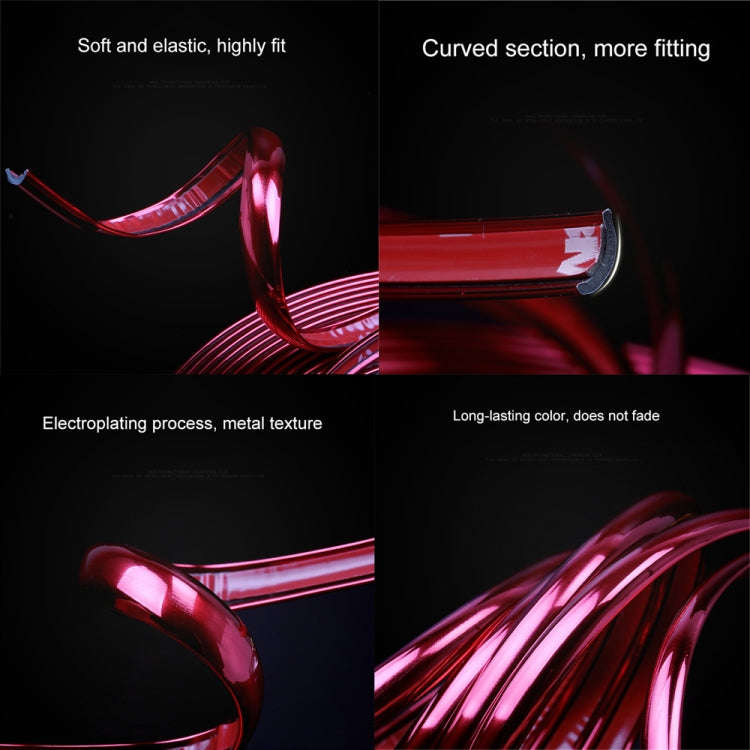 W12 8m/roll Car Universal Reflective Wheel Electroplating Decorative Strip(Purple)