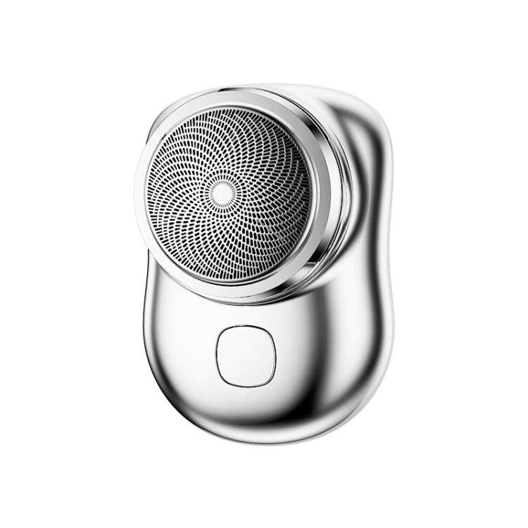 Electric Mini Shaver USB Rechargeable Waterproof Portable Razor(Silver)