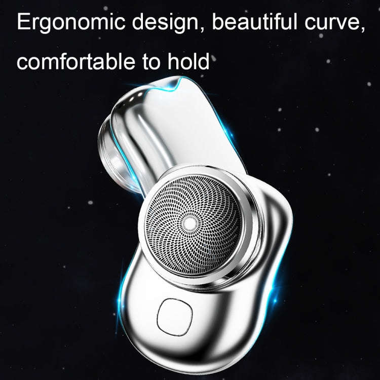 Electric Mini Shaver USB Rechargeable Waterproof Portable Razor(Gradient Blue)