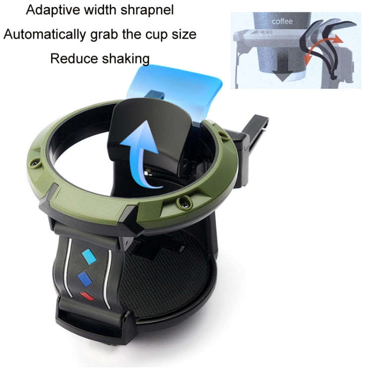 Car Air Conditioner Air Outlet Water Cup Holder Ashtray With Hook(Black Gray)
