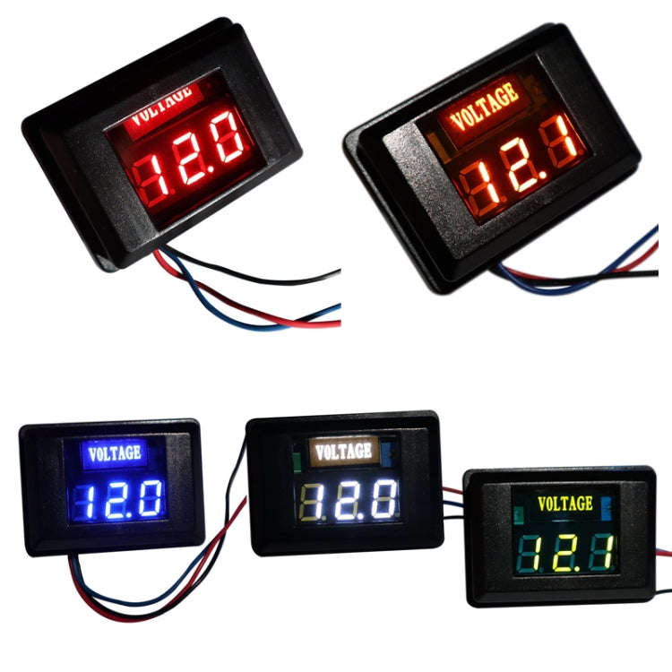 DES-2 Car Battery Voltage Meter DC LED Digital Display 12V Motorcycle RV Yacht Voltage Meter Dete...