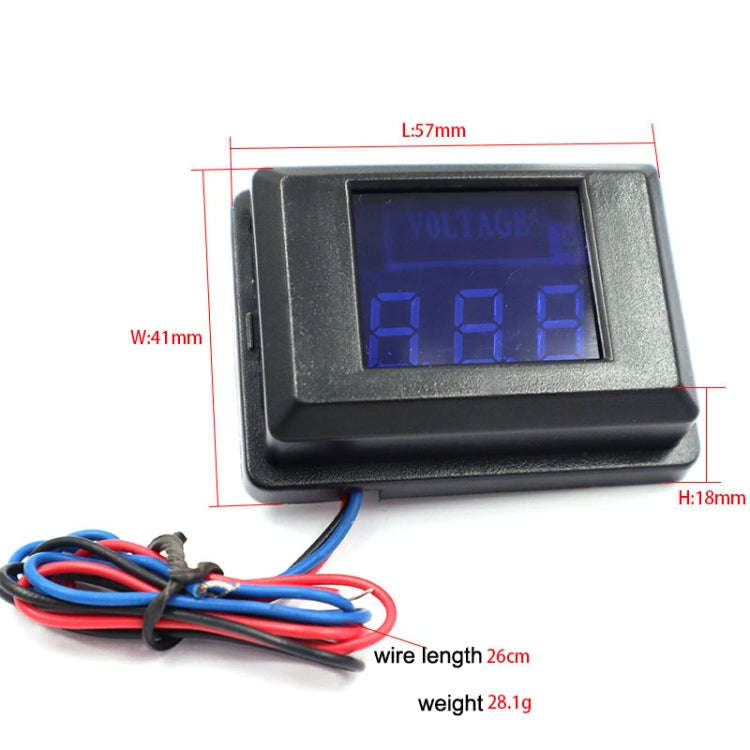 DES-2 Car Battery Voltage Meter DC LED Digital Display 12V Motorcycle RV Yacht Voltage Meter Dete...
