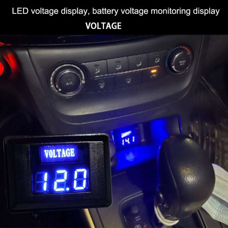 DES-2 Car Battery Voltage Meter DC LED Digital Display 12V Motorcycle RV Yacht Voltage Meter Dete...
