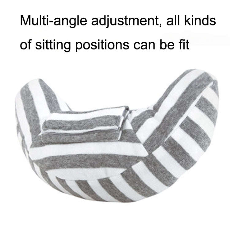 2pcs Children Neck Headrest Comfortable Shoulder Cover Car Neck Guard Pillow(Gray Strip)