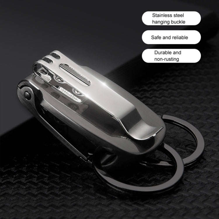 HONEST Metal Spring Clip Keychain Car Key Holder Waist Hanging Buckle(White)
