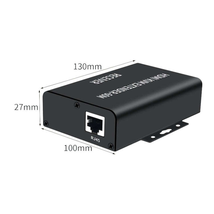 BW-HKE60A HDMI 60m KVM With USB Extender Support POE Single-End Power Supply With US Plug(Black)