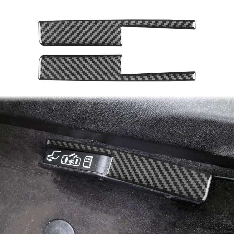 For Chevrolet Corvette C8 2pcs /Set Car Door Lock Switch Sticker(Black)