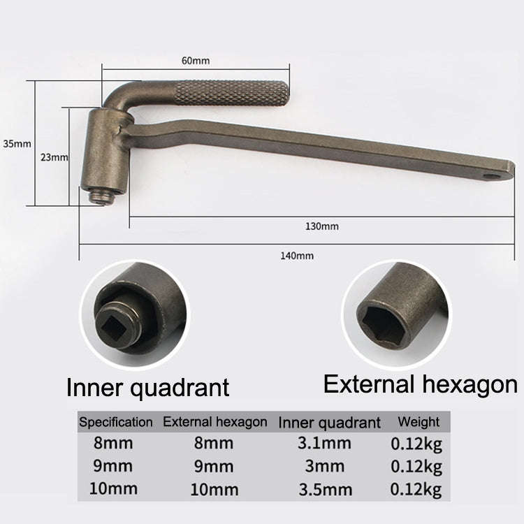 Valve Gongs / Valve Screw Spanner / Motorbike Valve Screw Adjustment Tool(8mm hexagonal / 3.1mmmm...