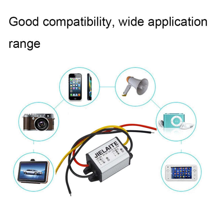 JIELAITE LK1253 15W Aluminum Alloy Intelligent Protection Waterproof Car Power Converter(12V to 4...
