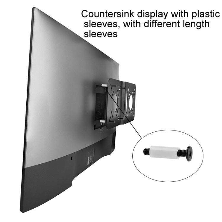 Computer Monitor VESA Connection Bracket Router Tablet Fixed Bracket(Black)