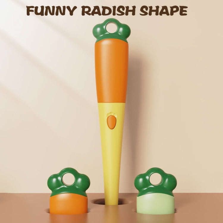 Long Handle Household Multifunctional Cup Washing Brush Carrot Shape 3 In 1 Cleaning Brush(Green)