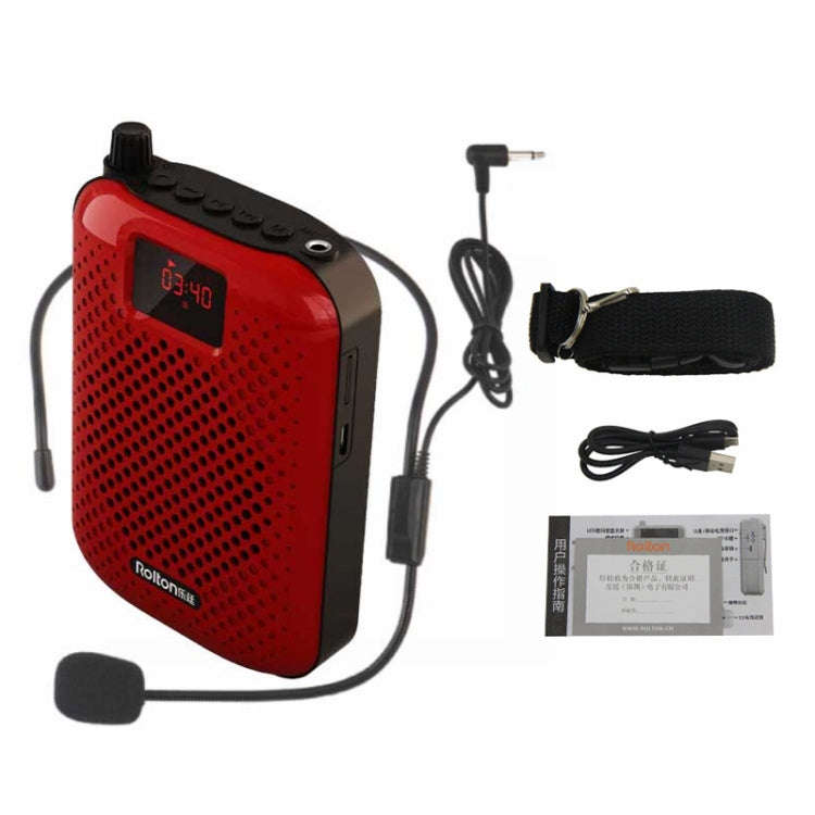 Rolton K500 Bluetooth Audio Speaker Megaphone Voice Amplifier Support FM TF Recording(Rose Gold)