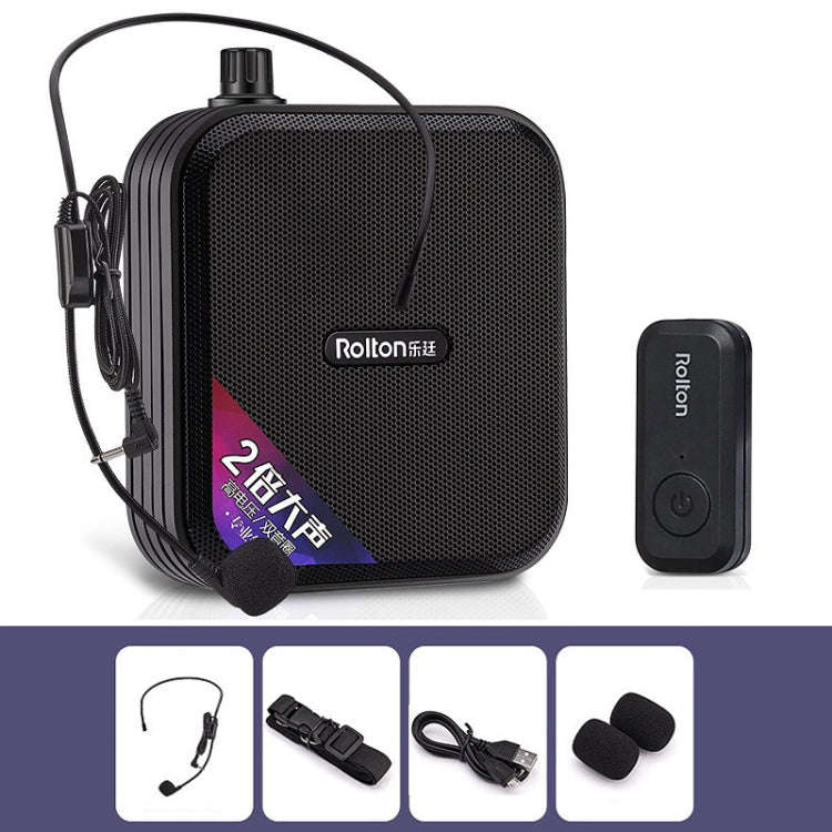 Rolton K600  7.4V Bluetooth Wireless Audio Speaker Megaphone Voice Amplifier With Transmitter(Black)