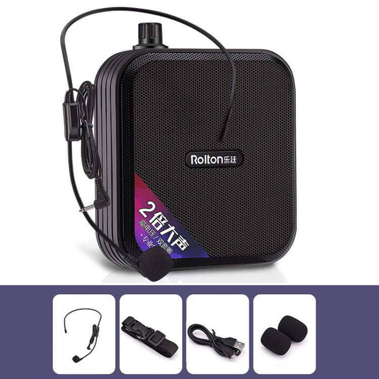 Rolton K600 7.4V Bluetooth Audio Speaker Megaphone Voice Amplifier Without Transmitter(Black)