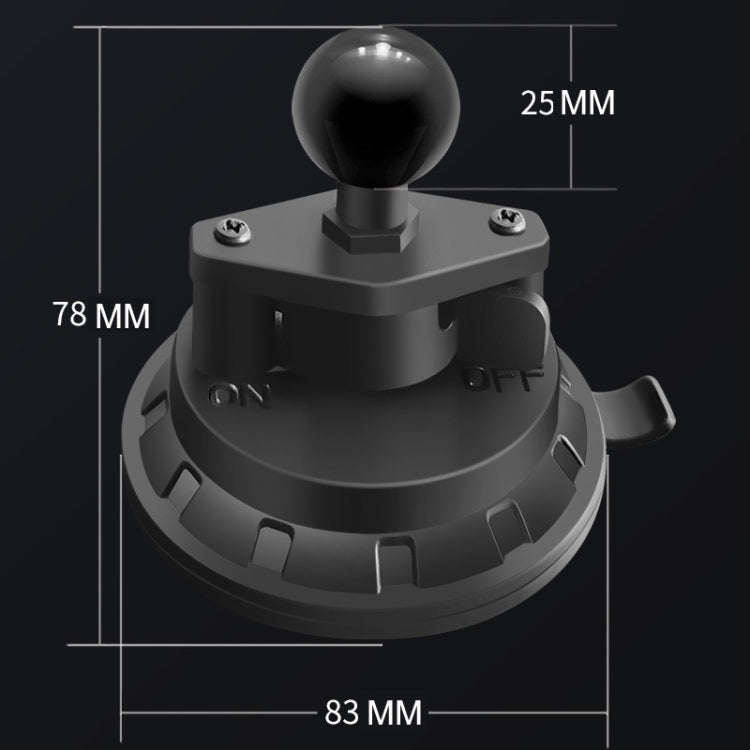 Car Windshield Dashboard Phone Holder Ball Head Suction Cup Base(Black)