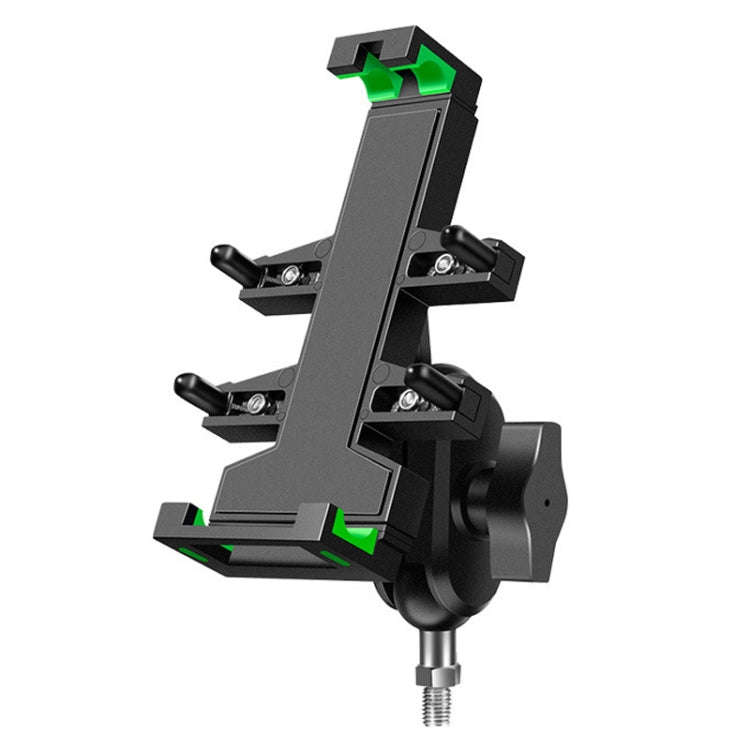 A02 Motorcycle Mobile Phone Navigation Bracket Car Riding Anti-shock Aluminum Alloy Rack(M10 Ball...