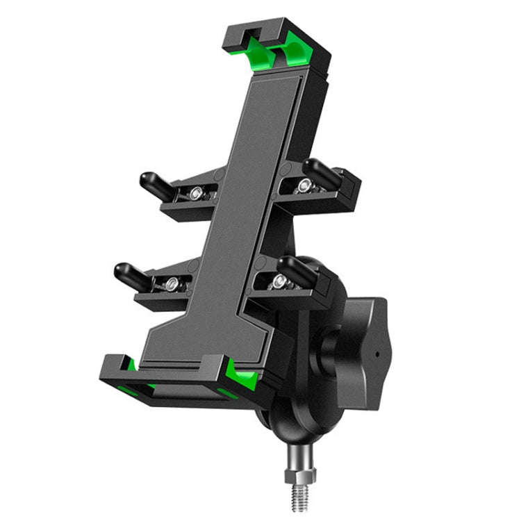 A02 Motorcycle Mobile Phone Navigation Bracket Car Riding Anti-shock Aluminum Alloy Rack(M8 Ball ...