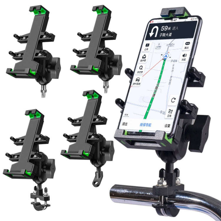 A02 Motorcycle Mobile Phone Navigation Bracket Car Riding Anti-shock Aluminum Alloy Rack(Rearview...