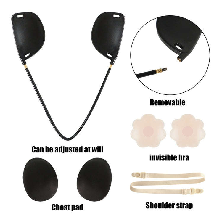 XD00001 Molding Silicone Nipple Sticker Adjustable Anti-sag Push-up Bra Kit(U-type Black)