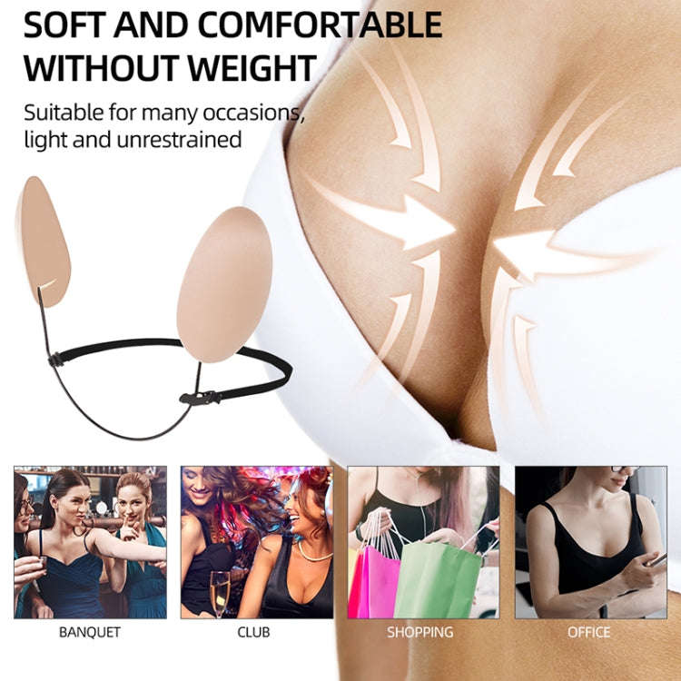 XD00001 Molding Silicone Nipple Sticker Adjustable Anti-sag Push-up Bra Kit(W-type Skin-color)