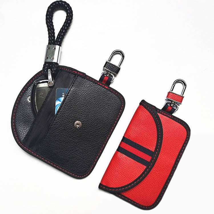 Multifunctional Car Anti-radio Frequency Identification Anti-theft RFID Key Bag(Cortical Red)