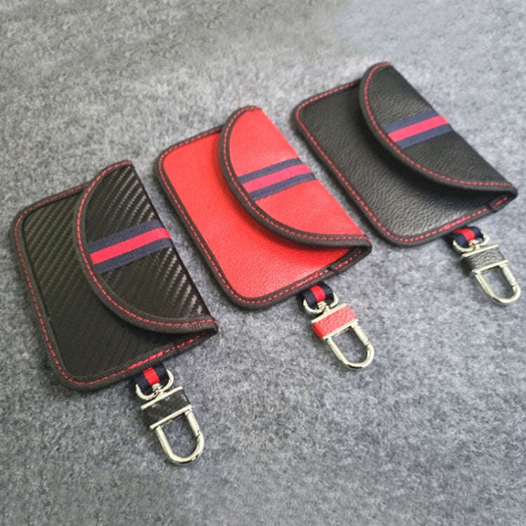 Multifunctional Car Anti-radio Frequency Identification Anti-theft RFID Key Bag(Cortical Red)