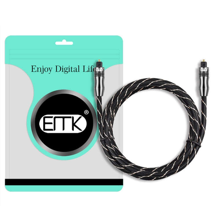 EMK QH/A6.0 Digital Optical Fiber Audio Cable Amplifier Audio Line, Length 5m(Black)