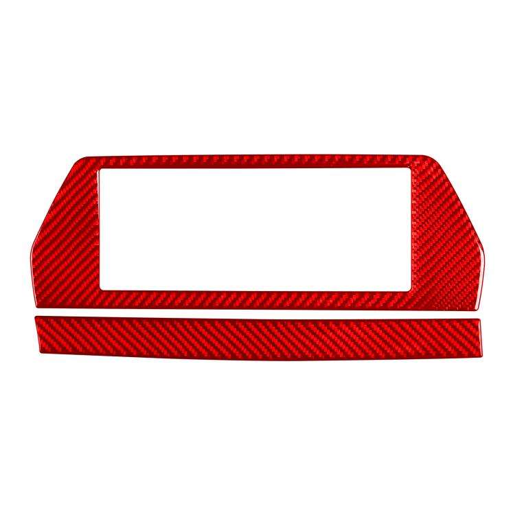 For 2019-2024 BMW 8 Series G14 Left-hand Drive 2pcs /Set Navigation Screen Frame Sticker(Red)
