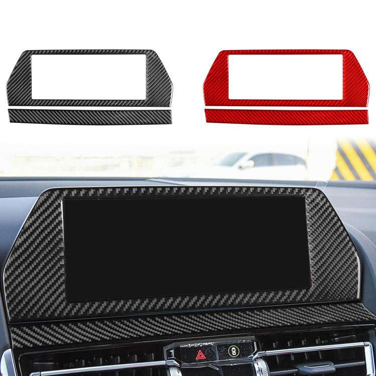 For 2019-2024 BMW 8 Series G14 Left-hand Drive 2pcs /Set Navigation Screen Frame Sticker(Black)