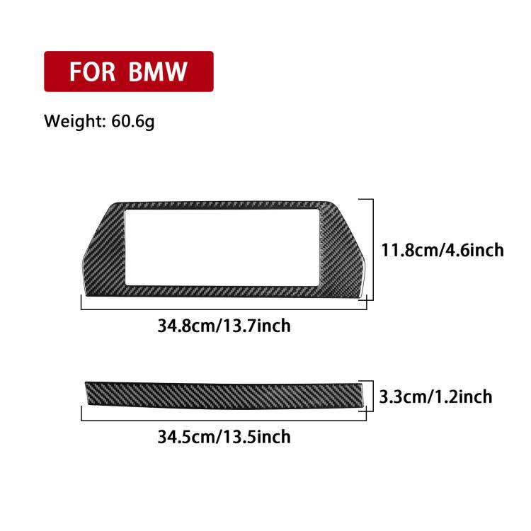 For 2019-2024 BMW 8 Series G14 Left-hand Drive 2pcs /Set Navigation Screen Frame Sticker(Black)