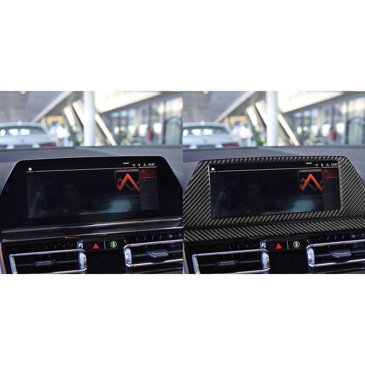 For 2019-2024 BMW 8 Series G14 Left-hand Drive 2pcs /Set Navigation Screen Frame Sticker(Black)
