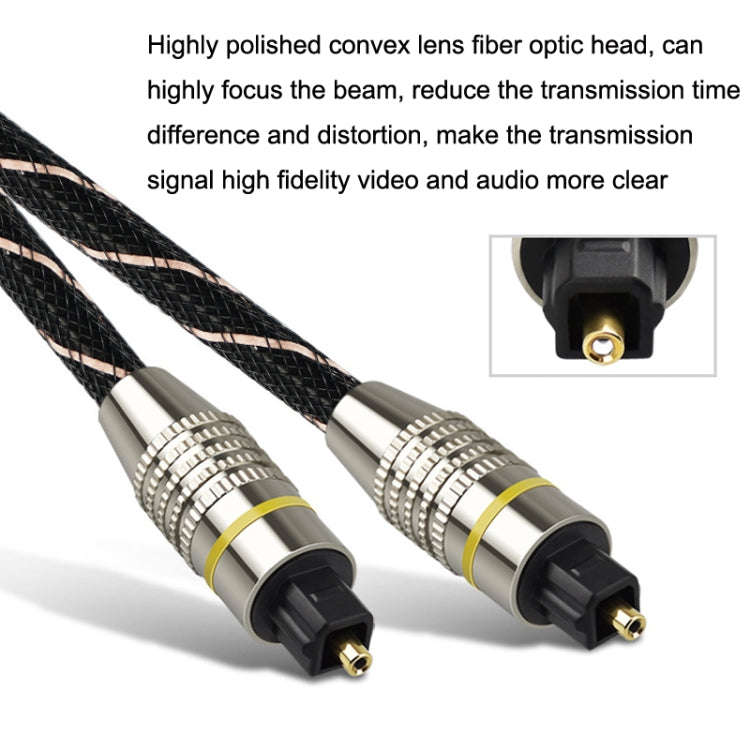 EMK HB/A6.0 SPDIF Interface Digital High-Definition Audio Optical Fiber Cable, Length: 3m(Black W...
