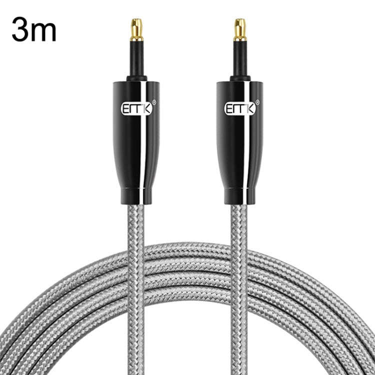 EMK QH4.0 Mini Toslink 3.5mm Interface SPDIF Audio Fiber Optical, Length: 3m(Black)