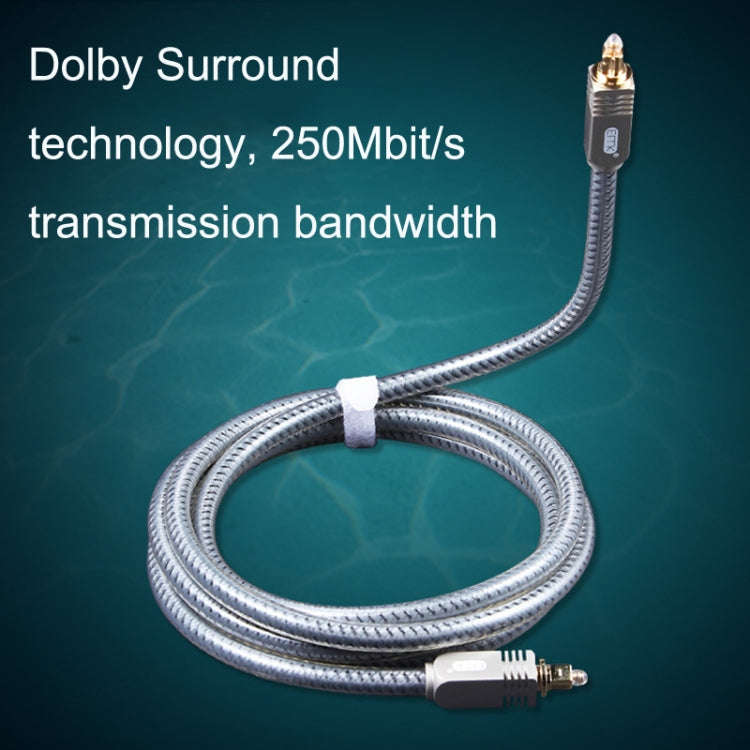 EMK YL/B Audio Digital Optical Fiber Cable Square To Square Audio Connection Cable, Length: 20m(T...