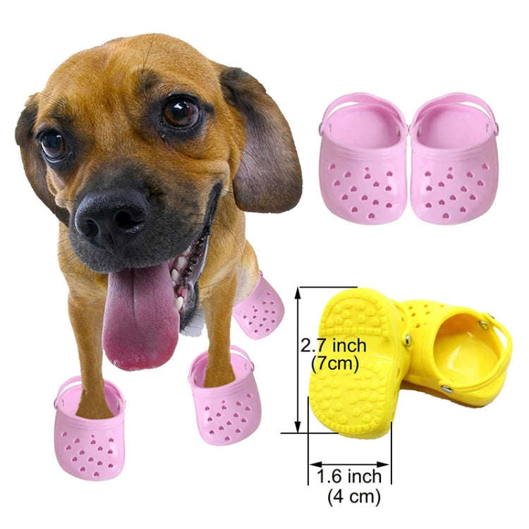 PETS119 2pcs Pet Cave Shoes Dog Slippers Beach Shoes(Blue)
