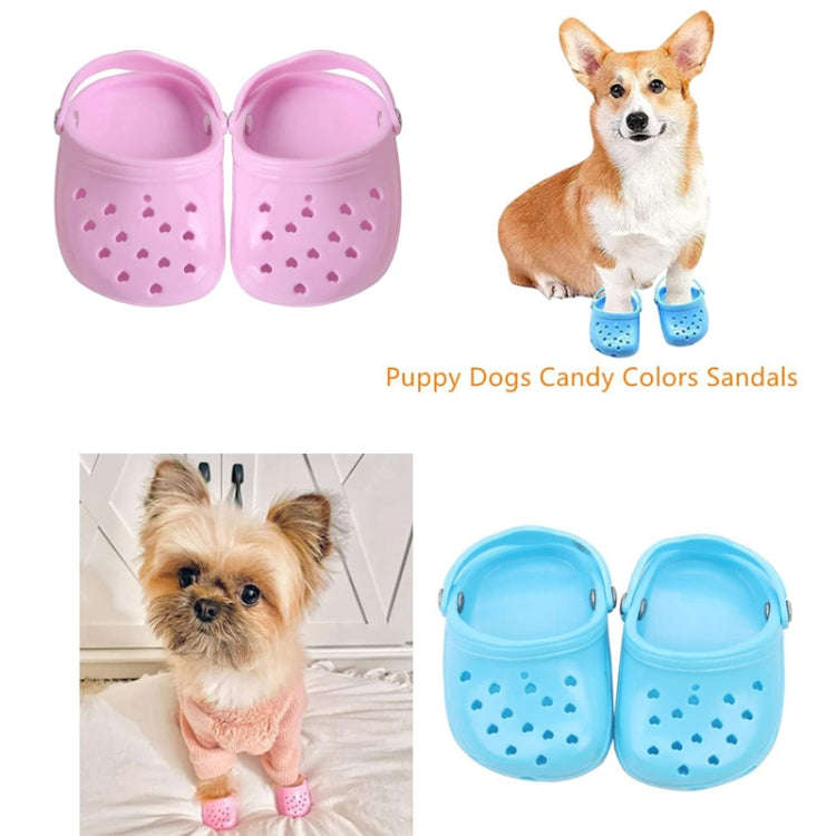 PETS119 2pcs Pet Cave Shoes Dog Slippers Beach Shoes(Blue)