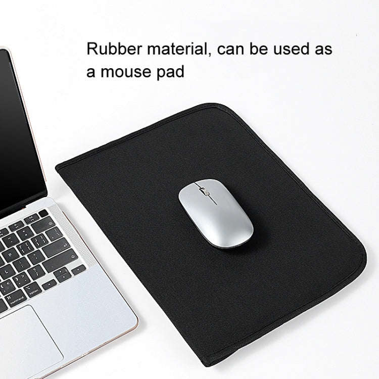 13 Inch Neoprene Laptop Lining Bag Horizontal Section Flap Clutch Bag(Black)