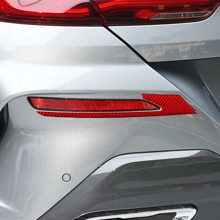 For 2019-2024 BMW 8 Series G14 Left and Right Drive 2pcs /Set Rear Fog Light Eyebrow Sticker(Red)