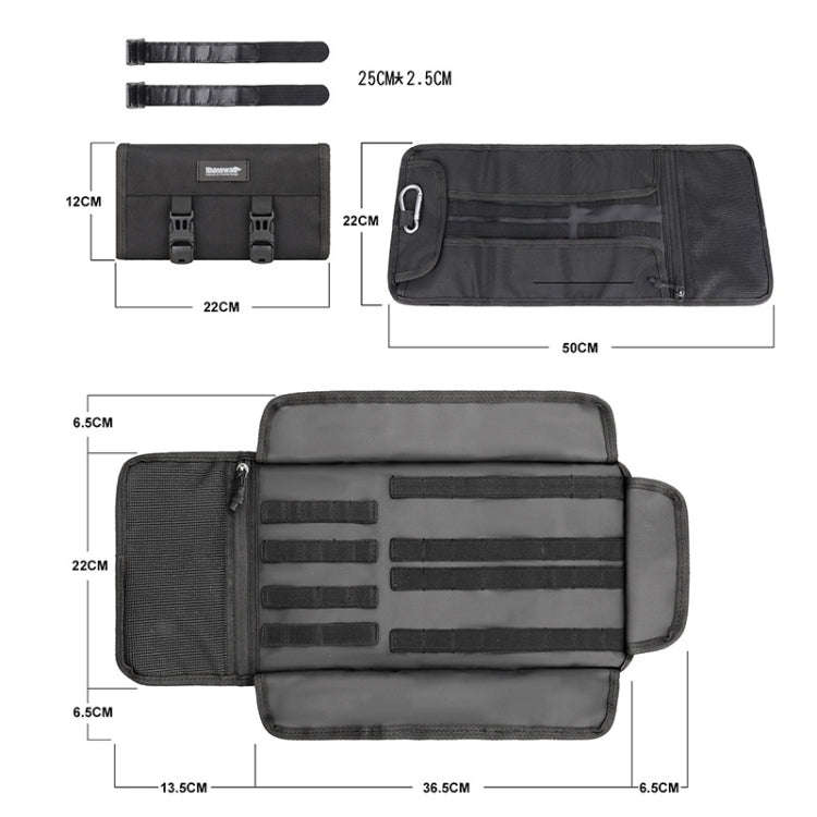 Rhinowalk MT103 Motorcycle Maintenance Tool Storage Bag Portable Repair Kit Bag(Black)