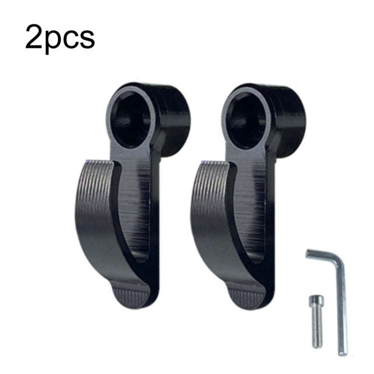 2pcs Motorcycle Modified Helmet Hook Scooter Side Storage Hook(Black)