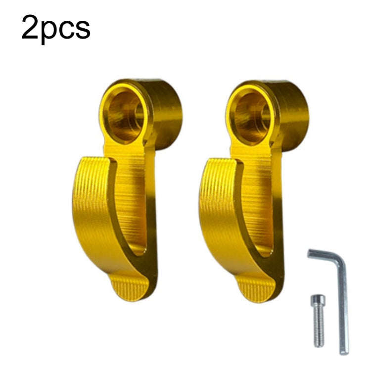 2pcs Motorcycle Modified Helmet Hook Scooter Side Storage Hook(Gold)