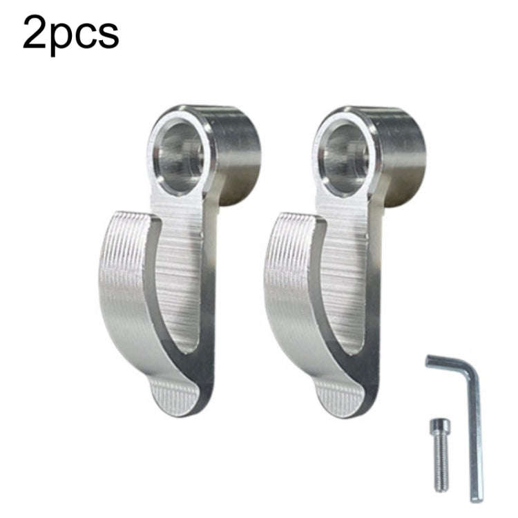 2pcs Motorcycle Modified Helmet Hook Scooter Side Storage Hook(Silver)