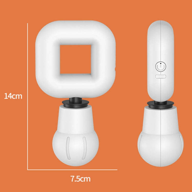 TS201 Square Muscle Relaxation Wireless Fascia Gun Mini Adjustable Portable Massager(White)