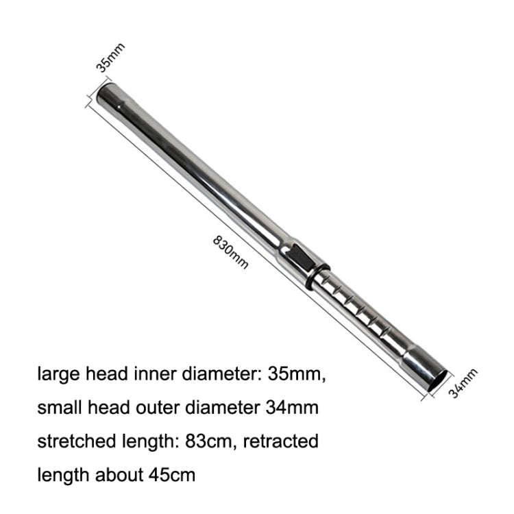 For Midea Vacuum Cleaner Accessories Straight Tube Telescopic Rods Extension Tube Inner Diameter ...