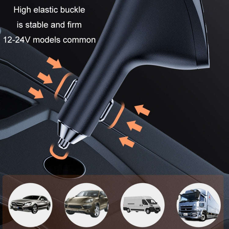 Car Charger Multifunctional Digital Display QC Charging Cigarette Lighter Adapter, Model: CCA Dua...