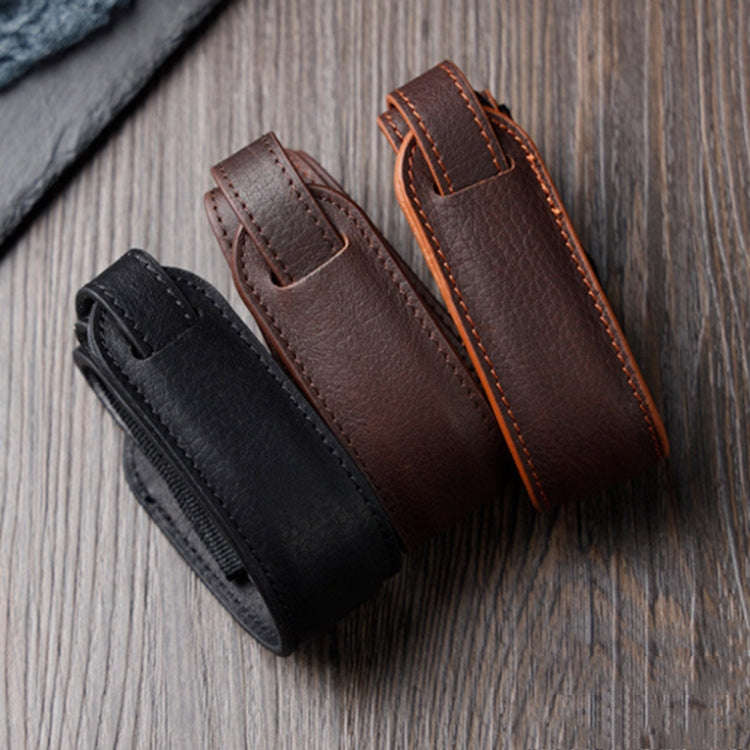 Outdoor Photography Cowhide Leather Camera Shoulder Hanging Neck Winding Strap, Spec: Split Leath...