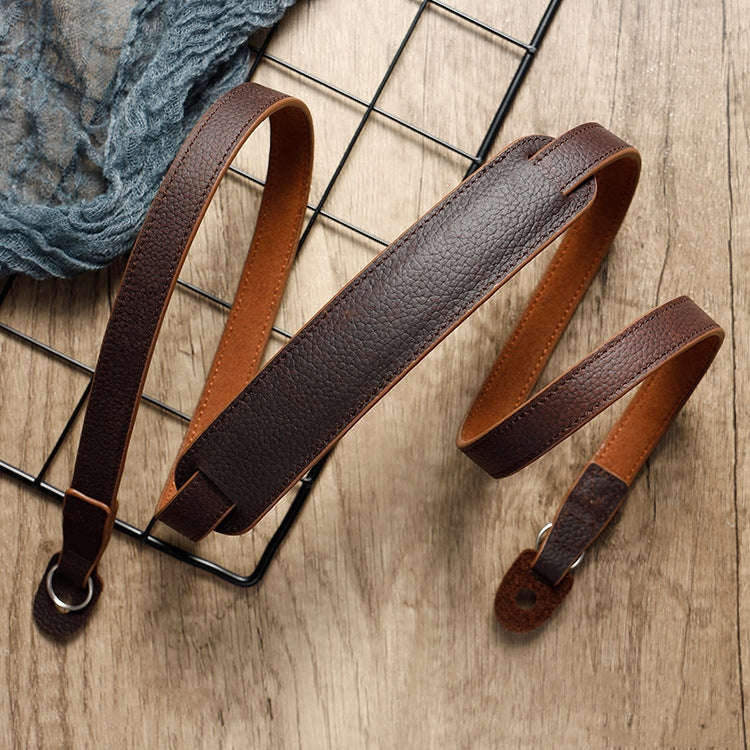 Outdoor Photography Cowhide Leather Camera Shoulder Hanging Neck Winding Strap, Spec: Pure Leathe...