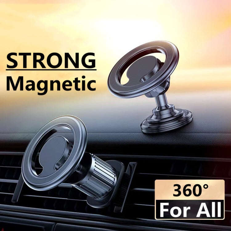 D19 Car Magnetic Mobile Phone Holder Rotatable Metal Navigation Bracket, Spec: Extended (Black)