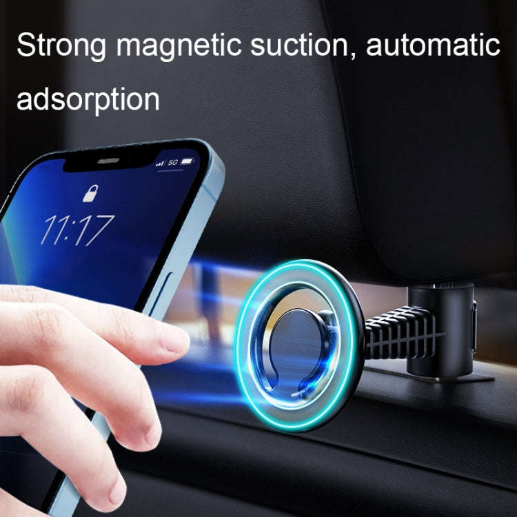 D19 Car Magnetic Mobile Phone Holder Rotatable Metal Navigation Bracket, Spec: Extended (Black)