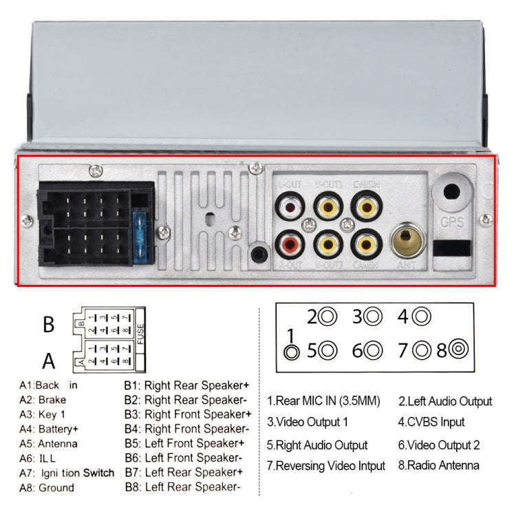 A3061 7 Inches MP5 Bluetooth Player Universal Wired CarPlay Reversing Image Integrated, Style: St...